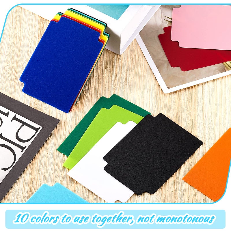 Suilung Trading Card Dividers Multicolor Card Page Dividers Frosted Plastic Separator with Tabs for Games Sports  2.7 x 3.8 Inches(250 Pieces) - Image 4